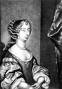 Barbara Villiers, Cleveland hercegnőjének (1641-1709) portréja, amelyet Robert Dunkarton (1744-kb. 1817) vésett az Illustrious Characters in British History-ból (mezzotint) alkotó: English School